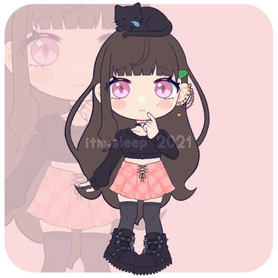 Flat Color Commission Sample -- VTuber Strawblurrys