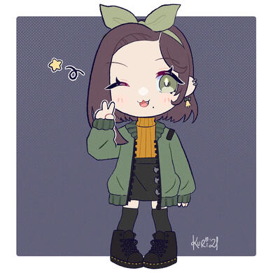 Flat Color Commission Sample 01 -- VTuber ramblingBelle