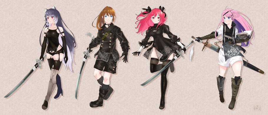 Fanart -- VTubers x Nier