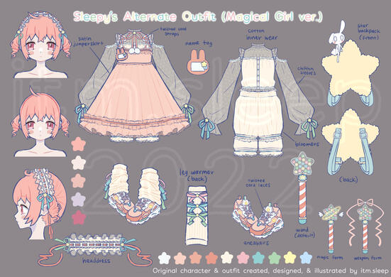 Original Character - Alternate Outfit Reference Sheet