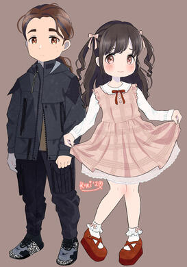 Original Illustration -- Self Portrait with Ian