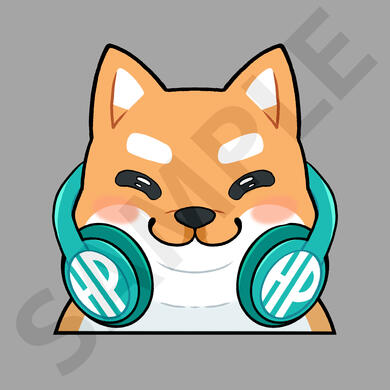 Merchandise -- Shiba Car Peeker Sticker for Hyper Potions